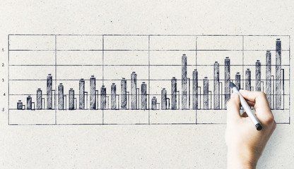 Hand drawing business chart