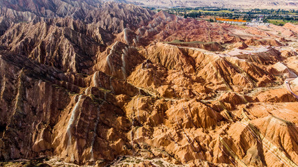 Rainbow Mountains Zhangye Danxia Landform Geological Park in China.