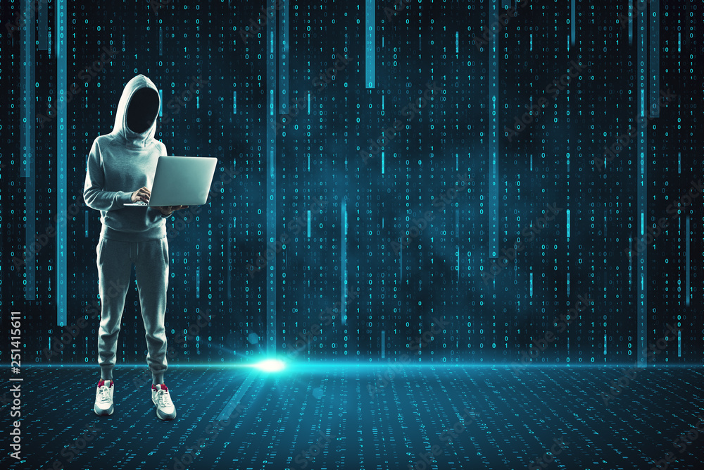 Aufkleber hacking and malware concept