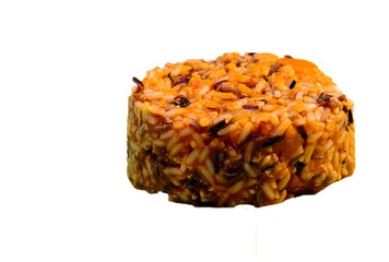 Rice surrounded by white background