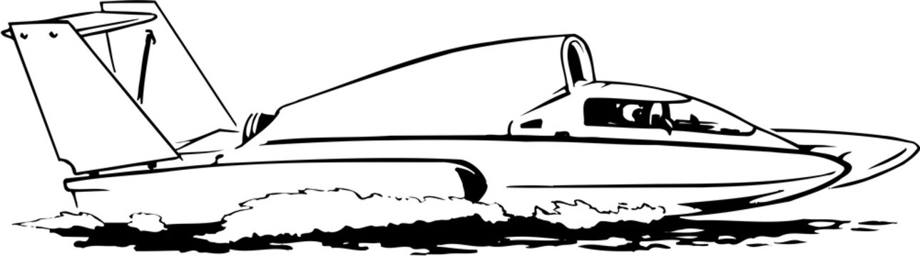 Hydroplane Vector Illustration