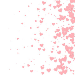 Pink heart love confettis. Valentine's day gradien