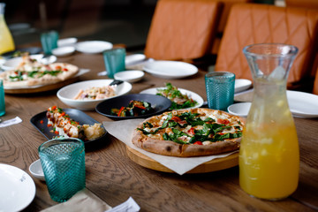 pizza with mushrooms and cheese