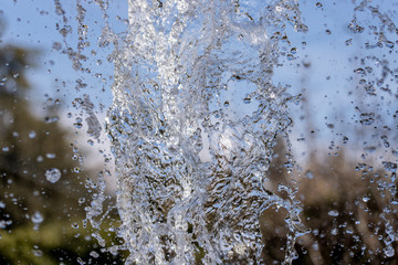 water splash on blurred background