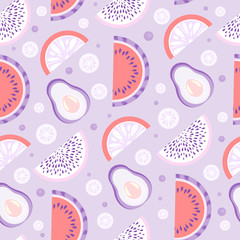 Vector fruit seamless pattern