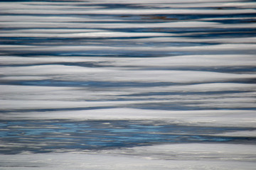 Lake ice melting