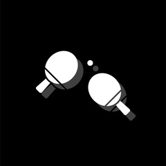 Ping pong icon flat