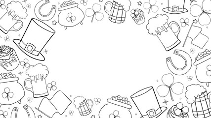 Vector line set Saint Patricks Day