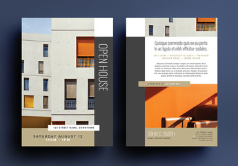 Bronze Real Estate Open House Postcard Layout