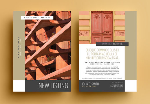 Bronze Real Estate New Listing Postcard Layout