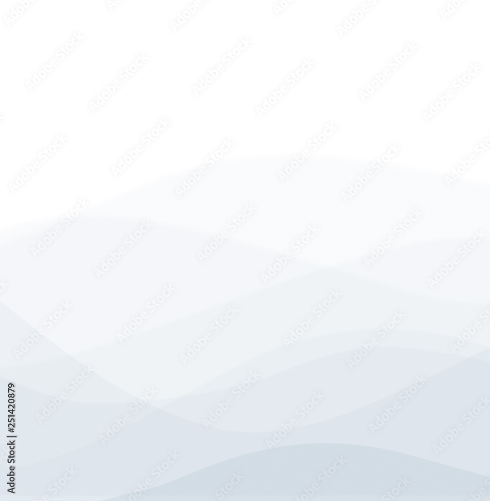 Poster abstract high resolution image of curvy, wavy and blurred light gray lines and layers on white backg