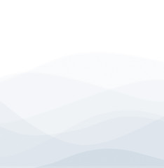 Abstract high resolution image of curvy, wavy and blurred light gray lines and layers on white...