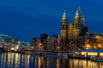 Fototapeta na wymiar Amsterdam City Night