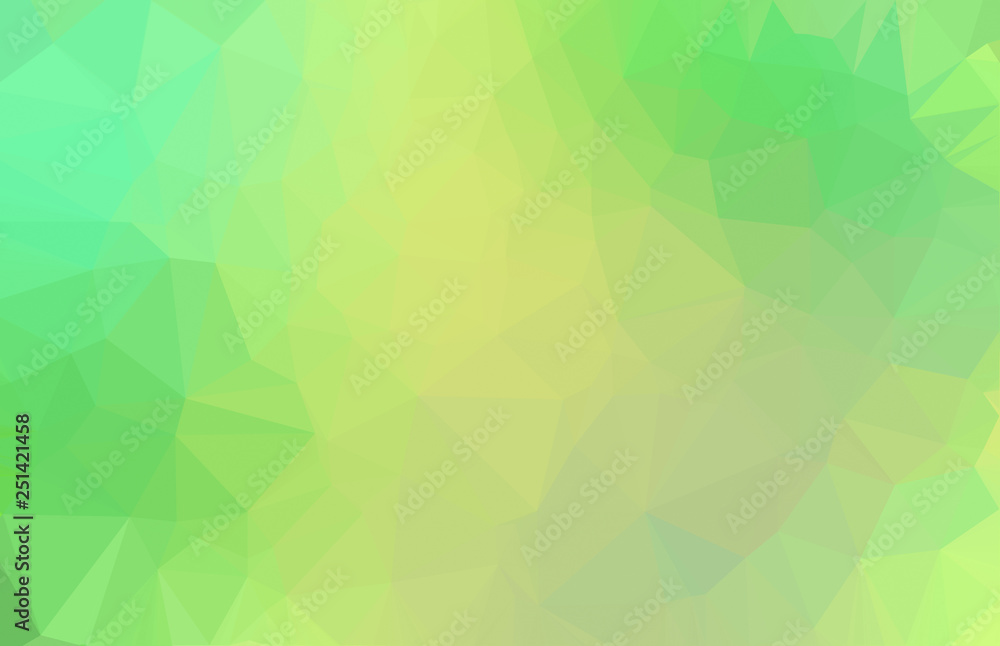 Poster high resolution futuristic light green and yellow colored polygon mosaic vector background. abstract