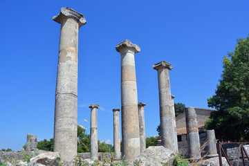 Fototapeta premium Sepino, Molise, Italy. Altilia the archaeological site located in Sepino, in the province of Campobasso. The name Altilia indicates the Roman city.