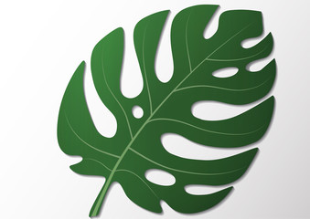 Bright isolated green leaf monsters on white background. Vector illustration for your design.