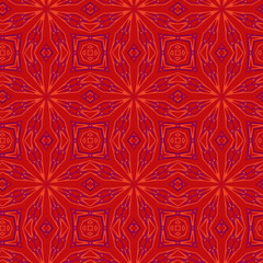 Seamless color pattern from a variety of geometric shapes.