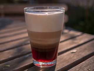 Morning Coffee with milk foam in high resolution