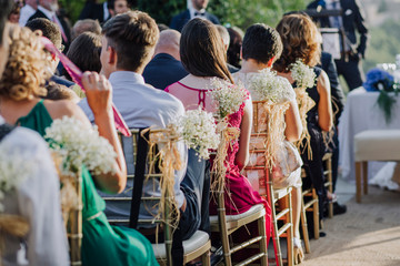Obraz premium flowers in chairs wedding decoration