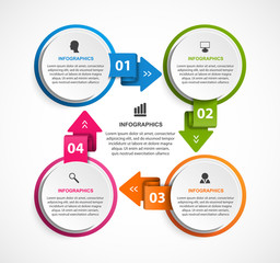 Fototapeta premium Circle infographics template. Infographics for business presentations or information banner.