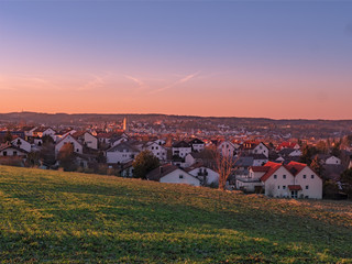 Obraz premium Bavarian City view at the Evening with clear sky