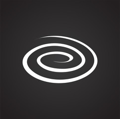 Wind icon on black background for graphic and web design, Modern simple vector sign. Internet concept. Trendy symbol for website design web button or mobile app