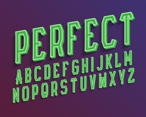 Perfect volumetric alphabet. Urban 3d font. Isolated english alphabet.