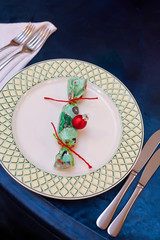 A surprise in the form of candy on a plate.