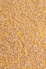close up of italian macaroni pasta food background