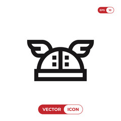 Helmet icon vector