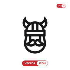 Viking icon vector