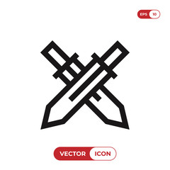Swords icon vector