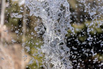 water splash on blurred background