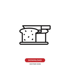 Cut bread icon vector