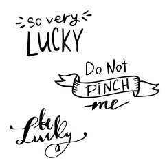 St Patrick s day handwritten quotation poster vector