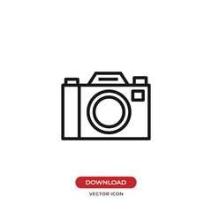 Photo camera icon vector
