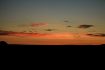 colorful, bright, beautiful sky at sunrise