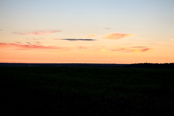 colorful, bright, beautiful sky at sunrise