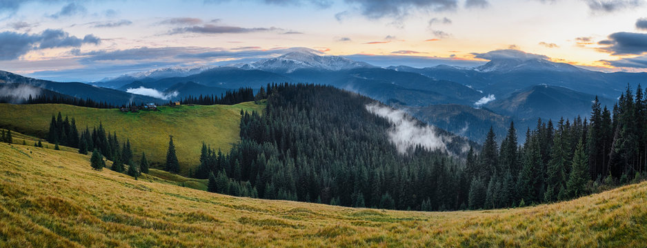 Hoverla mountain in the Carpathian Mountain Range, Ukraine