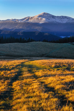 Hoverla mountain in the Carpathian Mountain Range, Ukraine