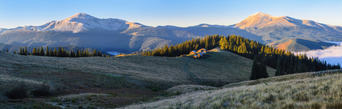 Hoverla mountain in the Carpathian Mountain Range, Ukraine
