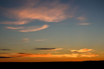 colorful, bright, beautiful sky at sunrise