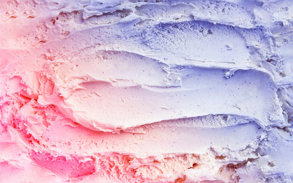Top view of vanilla ice cream surface. Duotone