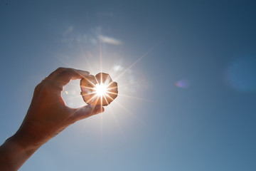 Brilliant sunlight shining through