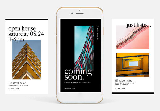 Minimalist Realtor Social  Stories Layout Set