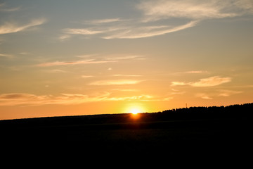 Sunrise, beautiful sky at sunrise