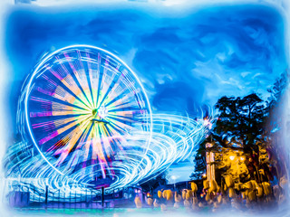 ferris wheel at night
