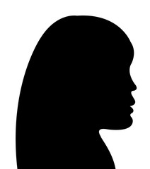 a woman head silhouette vector