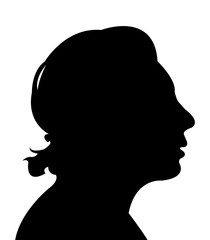 a woman head silhouette vector