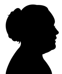 a woman head silhouette vector